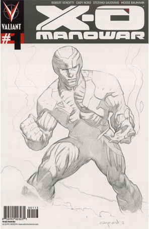 X-O Manowar (3rd Series) 1 (3rd) published by Valiant with cover art by Cary Nord
