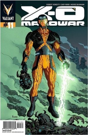 X-O Manowar (3rd Series) 11B published by Valiant with cover art by Paolo Rivera