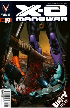 X-O Manowar (3rd Series) 19A published by Valiant with cover art by Miguel Angel Sepulveda