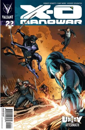 X-O Manowar (3rd Series) 22A published by Valiant with cover art by Will Conrad