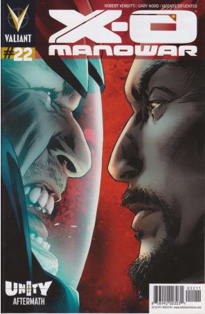 X-O Manowar (3rd Series) 22 published by Valiant with cover art by Lewis Larosa