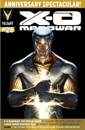 X-O Manowar (3rd Series) 25A published by Valiant with cover art by Jelena Kevic-djurdjevic