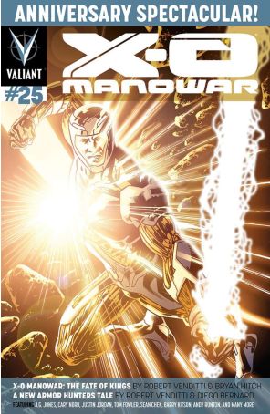 X-O Manowar (3rd Series) 25B published by Valiant with cover art by Bryan Hitch