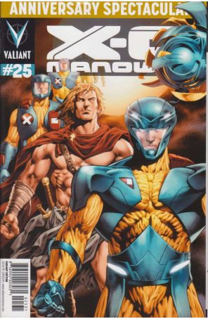 X-O Manowar (3rd Series) 25C published by Valiant with cover art by Arturo Lozzi