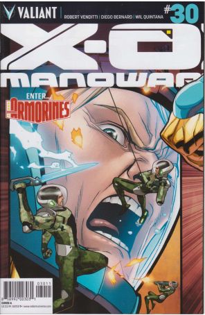 X-O Manowar (3rd Series) 30A published by Valiant with cover art by Clayton Henry
