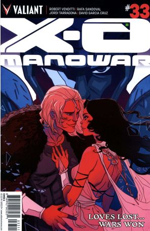 X-O Manowar (3rd Series) 33A published by Valiant with cover art by Marguerite Sauvage