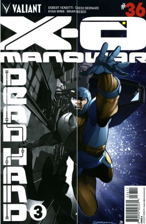 X-O Manowar (3rd Series) 36A published by Valiant with cover art by Rafa Sandoval