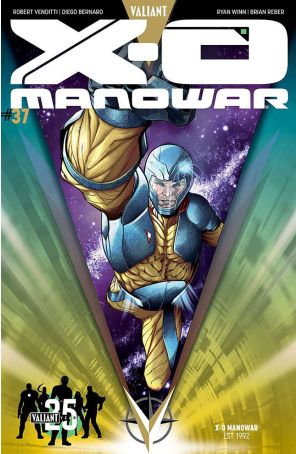 X-O Manowar (3rd Series) 37B published by Valiant with cover art by Rafa Sandoval
