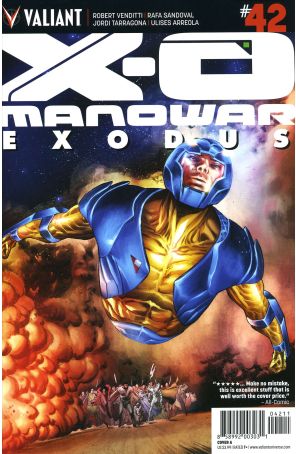 X-O Manowar (3rd Series) 42A published by Valiant with cover art by Rafael Sandoval