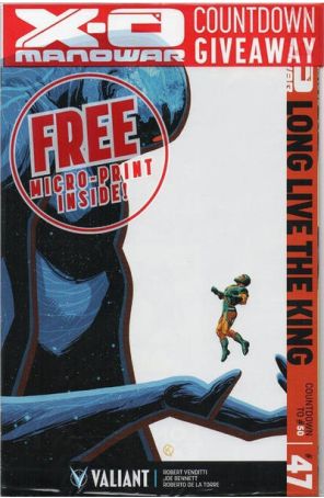 X-O Manowar (3rd Series) 47A (in bag) published by Valiant with cover art by Kano
