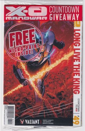 X-O Manowar (3rd Series) 49B (in bag) published by Valiant with cover art by Phil Jimenez