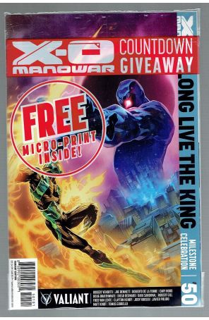 X-O Manowar (3rd Series) 50J (in bag) published by Valiant with cover art by Philip Tan