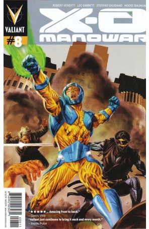 X-O Manowar (3rd Series) 8 published by Valiant with cover art by Doug Braithwaite