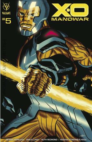 X-O Manowar (4th Series) 5B published by Valiant with cover art by Michael Cho