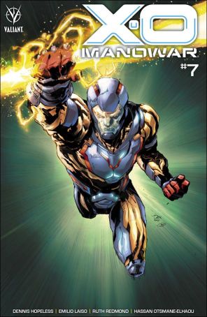 X-O Manowar (4th Series) 7B published by Valiant with cover art by Dexter Soy