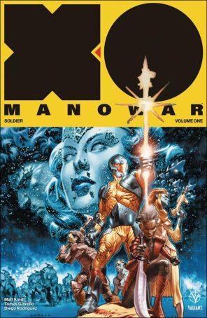 X-O Manowar 2017 TPB 1 published by Valiant with cover art by Lewis Larosa