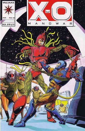 X-O Manowar 12 published by Valiant with cover art by Mike Leeke