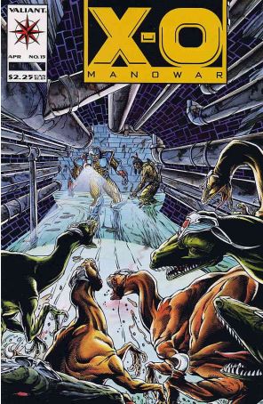 X-O Manowar 15 published by Valiant with cover art by Bart Sears