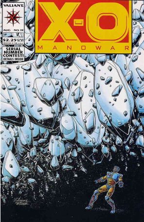 X-O Manowar 19 published by Valiant with cover art by Jim Calafiore