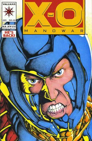 X-O Manowar 24 published by Valiant with cover art by Jim Calafiore