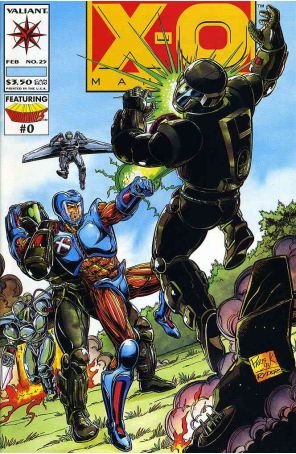 X-O Manowar 25 published by Valiant with cover art by Paris T. Karounos