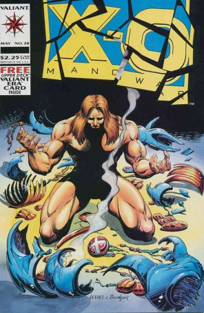 X-O Manowar 28 published by Valiant with cover art by Rik Levins