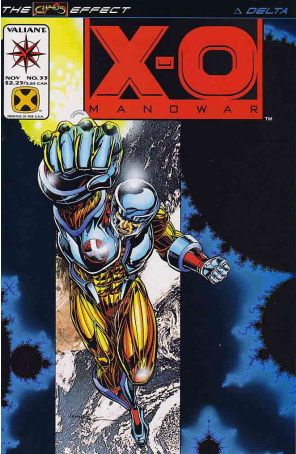 X-O Manowar 33 published by Valiant with cover art by Rik Levins