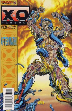 X-O Manowar 41 published by Valiant with cover art by Jeff Johnson