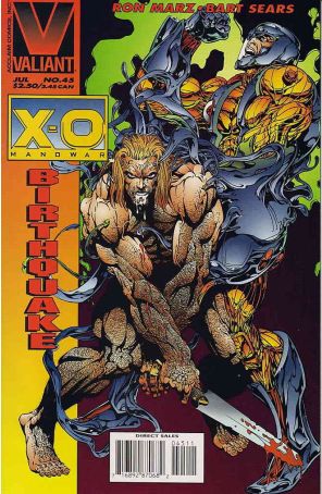 X-O Manowar 45 published by Valiant with cover art by Bart Sears