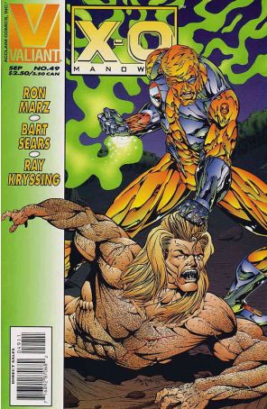 X-O Manowar 49 published by Valiant with cover art by Andy Smith