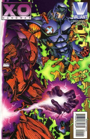 X-O Manowar 50O published by Valiant with cover art by Bart Sears
