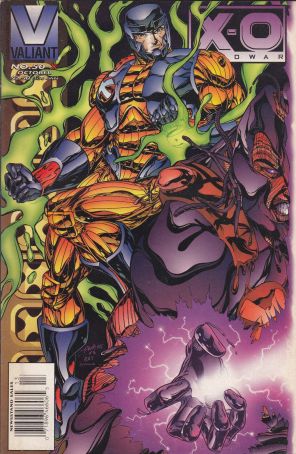 X-O Manowar 50X (Newsstand) published by Valiant with cover art by Andy Smith