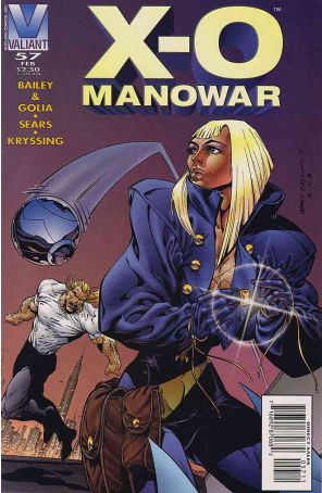 X-O Manowar 57 published by Valiant with cover art by Bart Sears