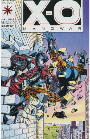 X-O Manowar 6 published by Valiant with cover art by Mike Leeke