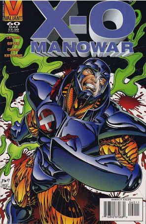X-O Manowar 60 published by Valiant with cover art by Andy Smith