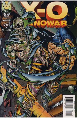 X-O Manowar 63 published by Valiant with cover art by Bart Sears
