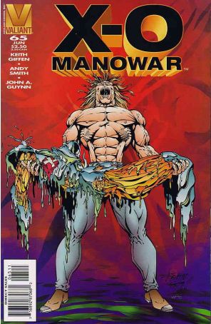 X-O Manowar 65 published by Valiant with cover art by Andy Smith