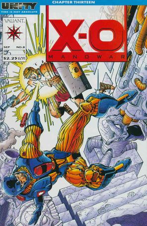 X-O Manowar 8 published by Valiant with cover art by Walt Simonson