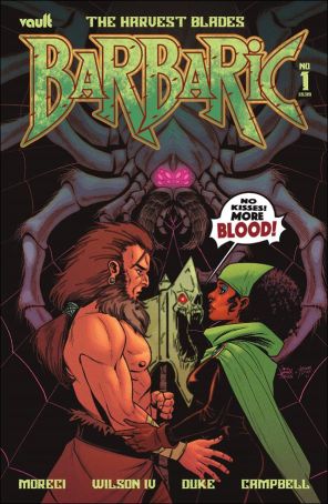 Barbaric: The Harvest Blades 1B published by Vault with cover art by Corin Howell