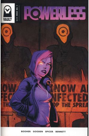 Powerless (Vault) 1 published by Vault with cover art by Nathan Gooden