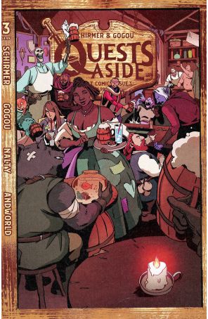 Quests Aside 3 published by Vault with cover art by Elena Gogou