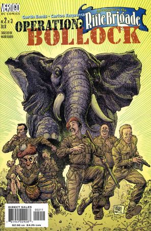 Adventures in the Rifle Brigade: Operation Bollock 2 published by DC/Vertigo with cover art by Glenn Fabry