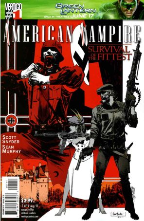 American Vampire: Survival of the Fittest 1 published by DC/Vertigo with cover art by Sean Murphy