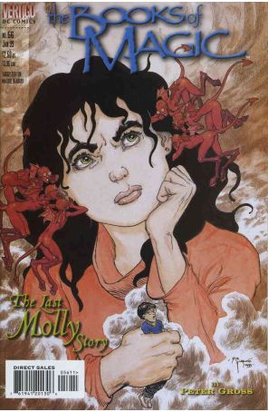 The Books of Magic 56 published by DC/Vertigo with cover art by Michael W. Kaluta