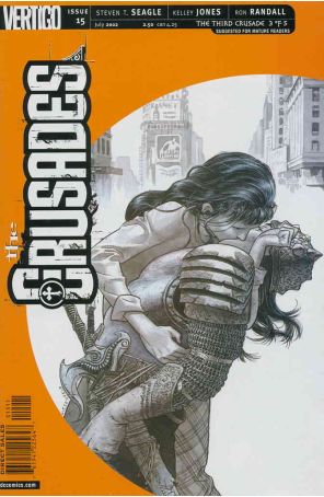The Crusades 15 published by DC/Vertigo with cover art by Aron Wiesenfeld