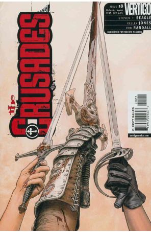 The Crusades 18 published by DC/Vertigo with cover art by Aron Wiesenfeld