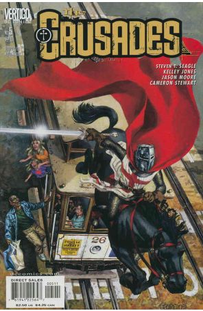The Crusades 5 published by DC/Vertigo with cover art by Duncan Fregredo