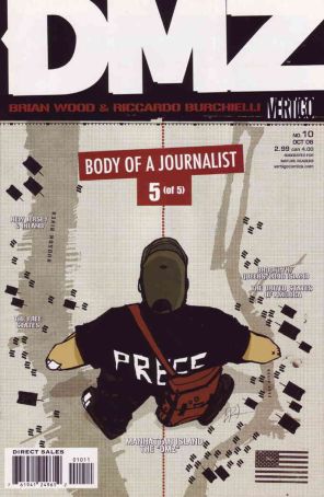 DMZ 10 published by DC/Vertigo with cover art by Brian Wood
