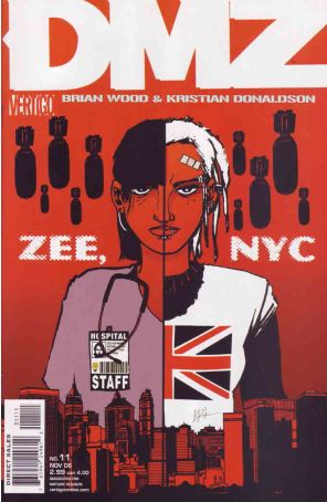 DMZ 11 published by DC/Vertigo with cover art by Brian Wood