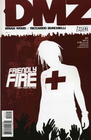 DMZ 21 published by DC/Vertigo with cover art by Brian Wood